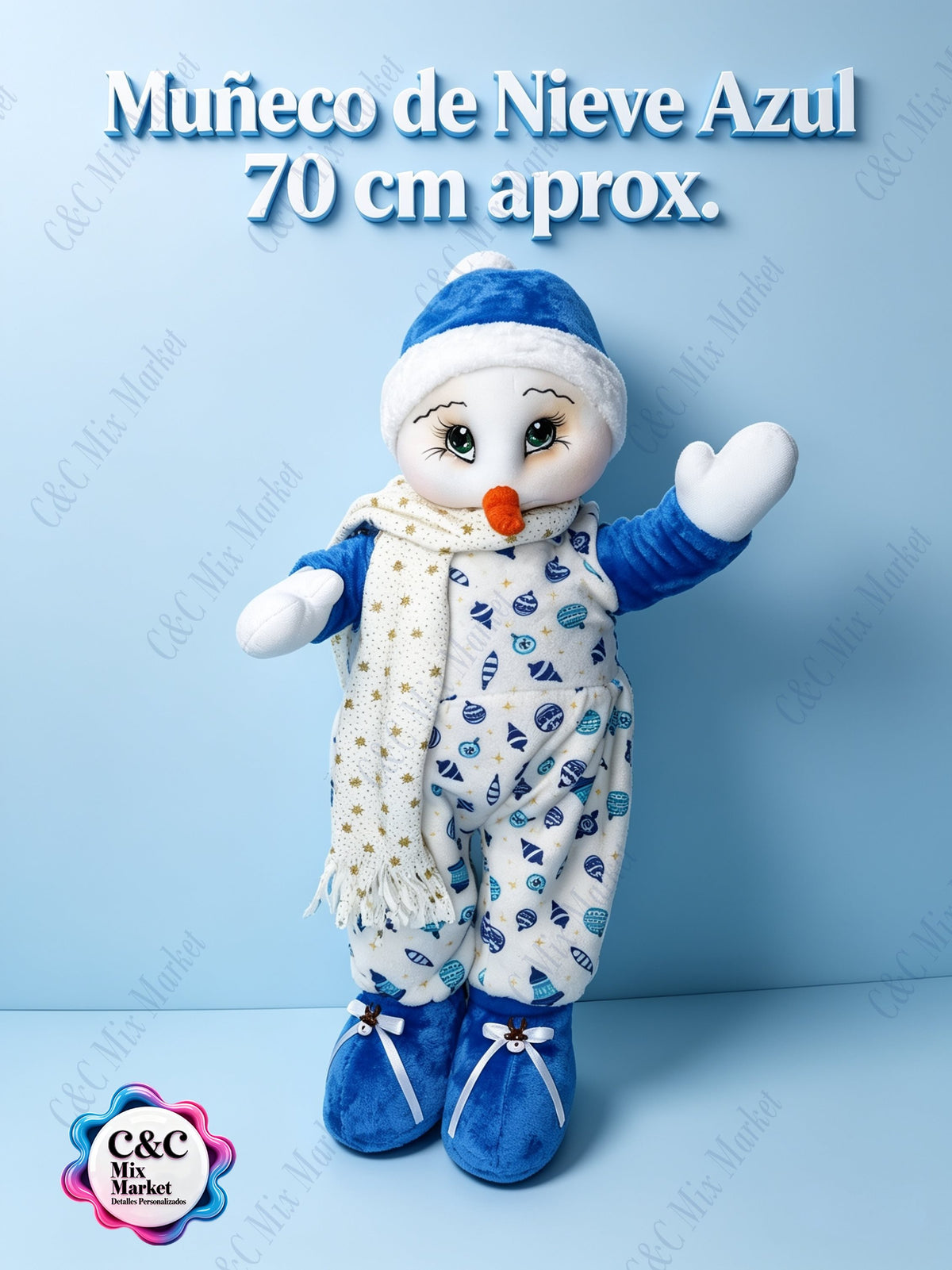 Muñeco de Nieve Azul