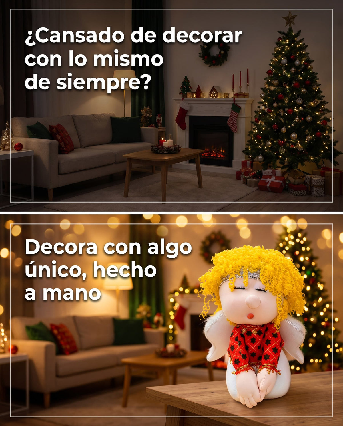 Decora con algo único: Ángel hecho a mano