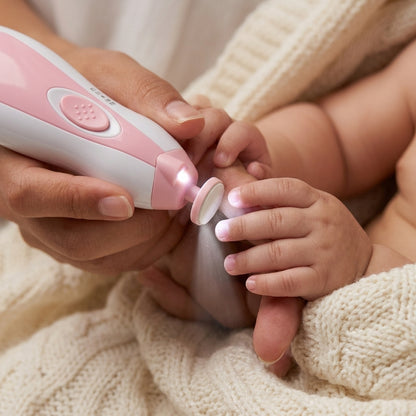 Corta Uñas Eléctrico para Bebé - Pulidor 6 en 1 con Luz LED, 4 Velocidades
