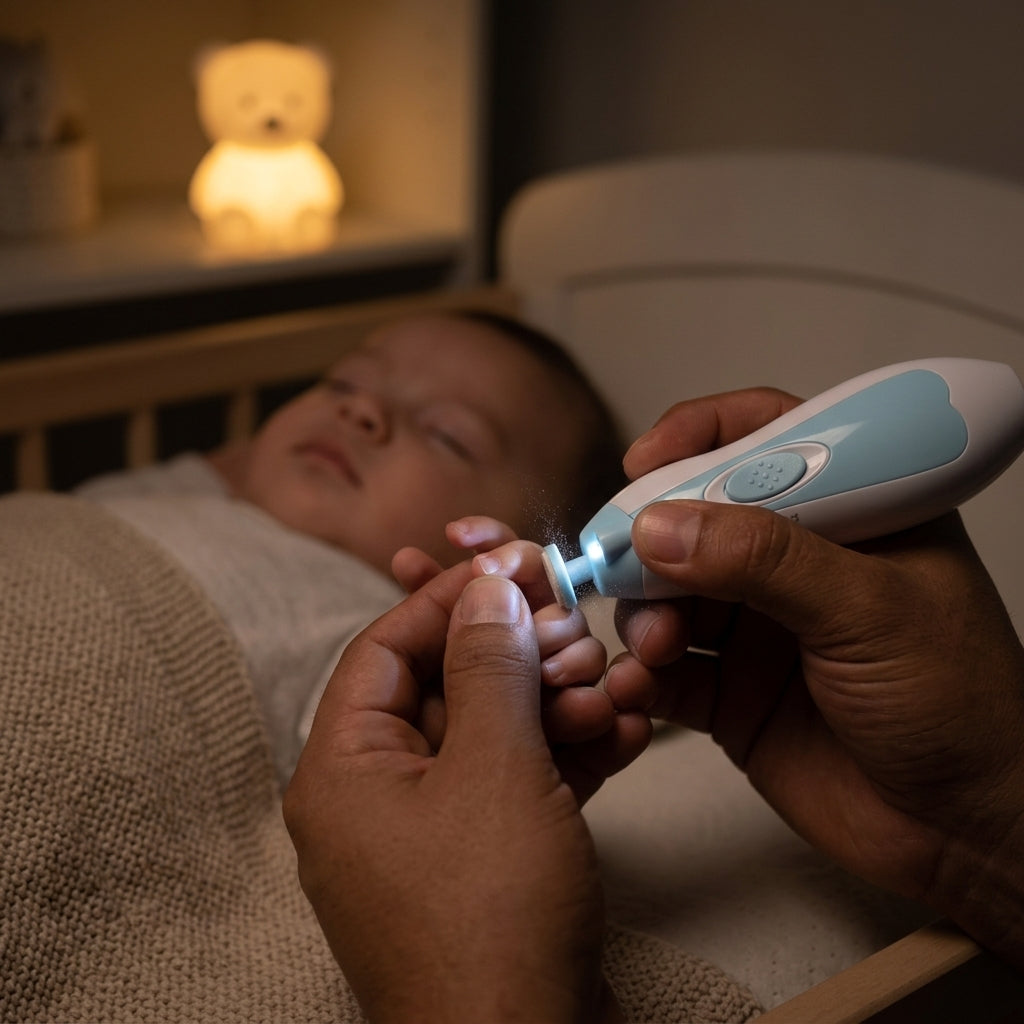 Corta Uñas Eléctrico para Bebé - Pulidor 6 en 1 con Luz LED, 4 Velocidades