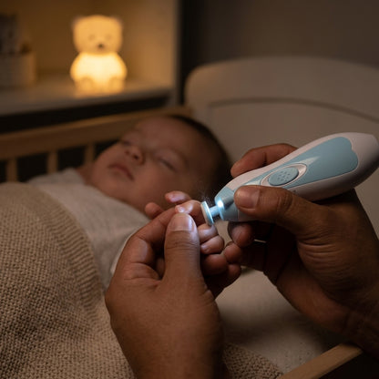 Corta Uñas Eléctrico para Bebé - Pulidor 6 en 1 con Luz LED, 4 Velocidades