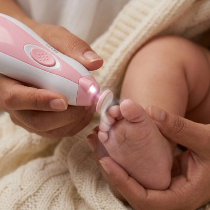 Corta Uñas Eléctrico para Bebé - Pulidor 6 en 1 con Luz LED, 4 Velocidades