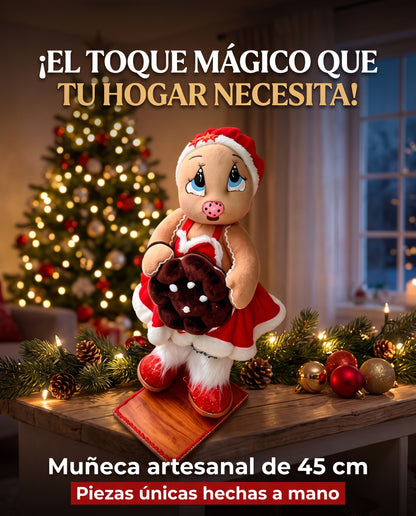 Galleta Navideña - Muñeca Artesanal Navideña 45cm, Edición Limitada