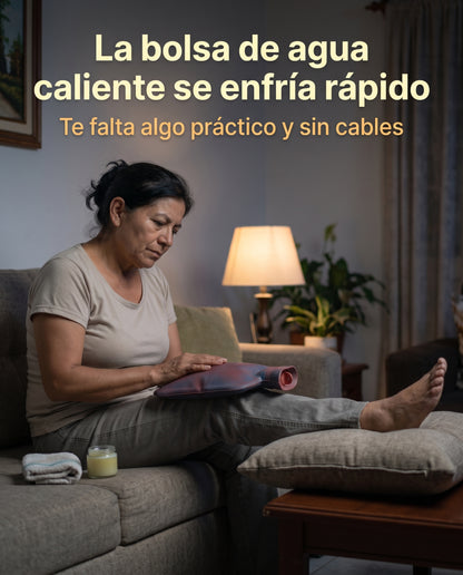 Masajeador de Rodilla Térmico Inalámbrico - Calor 50°C, Vibración y Recargable USB-C