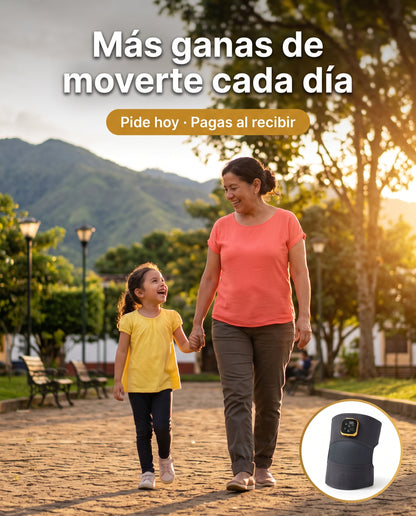 Masajeador de Rodilla Térmico Inalámbrico - Calor 50°C, Vibración y Recargable USB-C